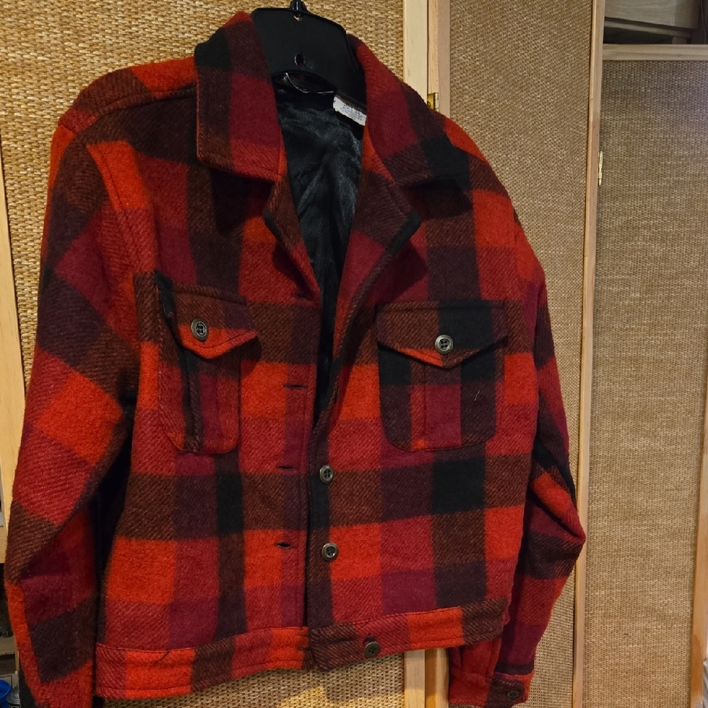 Red and Black Plaid Jacket